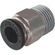 Maxfit Male Threaded Straight Connector Fitting, 1/4" Dia, Polymer