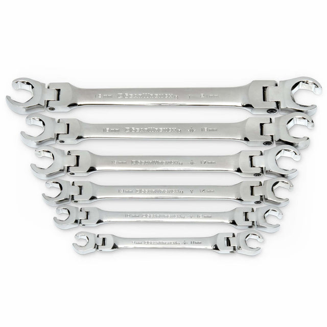 Wrench Set, Flare Nut/Flex Head, 6 Pieces, Metric