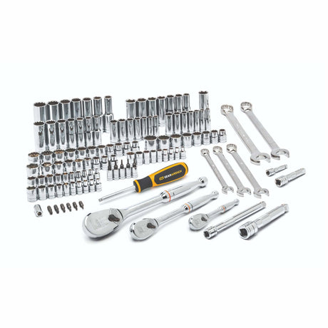 1/4", 3/8" & 1/2" Drive 6 & 12 Point Standard & Deep SAE/Metric Mechanics Tool Set