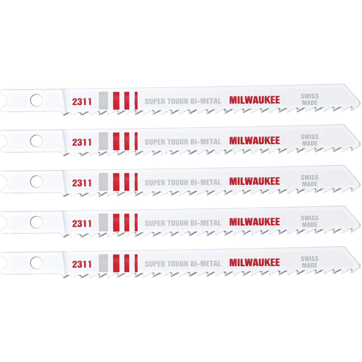 Jigsaw Blades, Bi-Metal, U-Shank, 4" L, 10 TPI