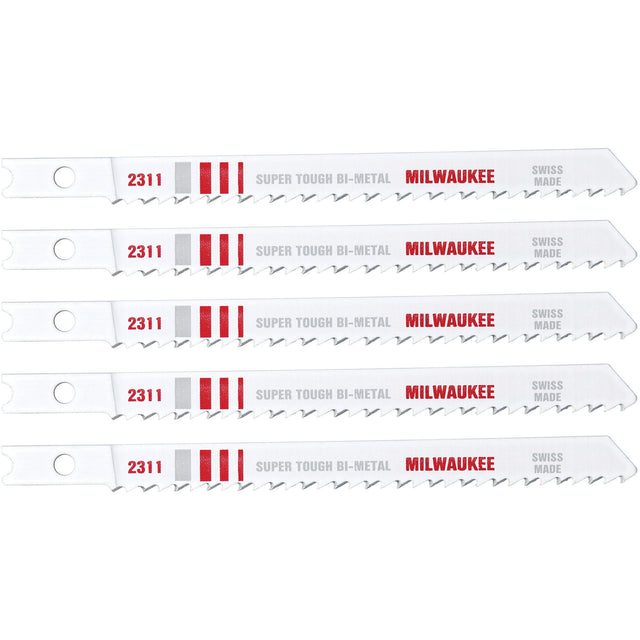 Jigsaw Blades, Bi-Metal, U-Shank, 4" L, 10 TPI