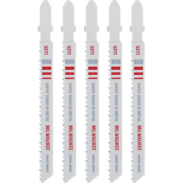 Jigsaw Blade, Bi-Metal, T-Shank, 4" L, 10 TPI