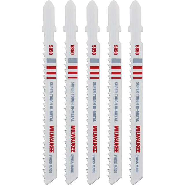 Jigsaw Blade, Bi-Metal, T-Shank, 4" L, 8 TPI