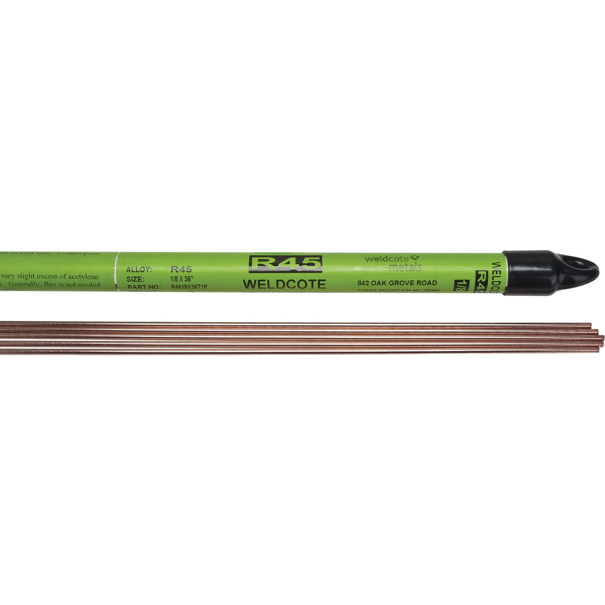 36" Cut Length TIG Rods, 1/16", Mild Steel