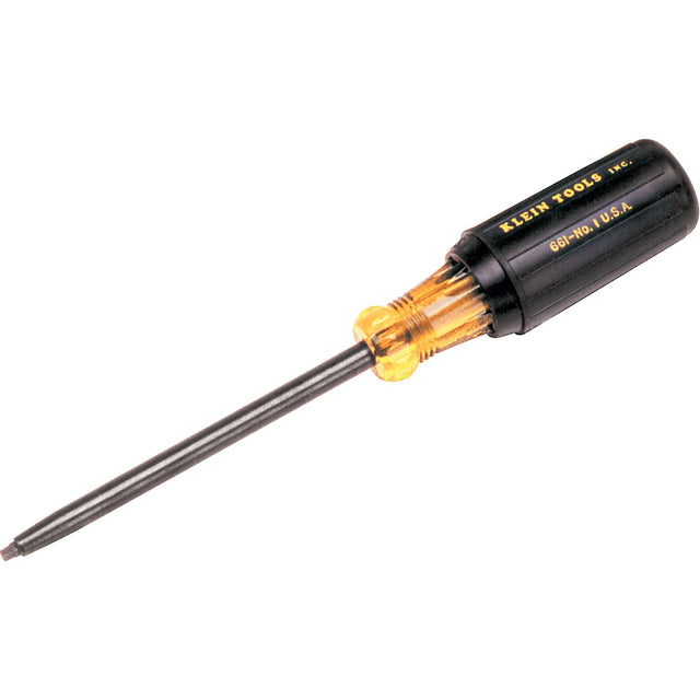 Square Recess Screwdriver, #2 Tip, Round, 8-1/4" L, Cushion Grip Handle
