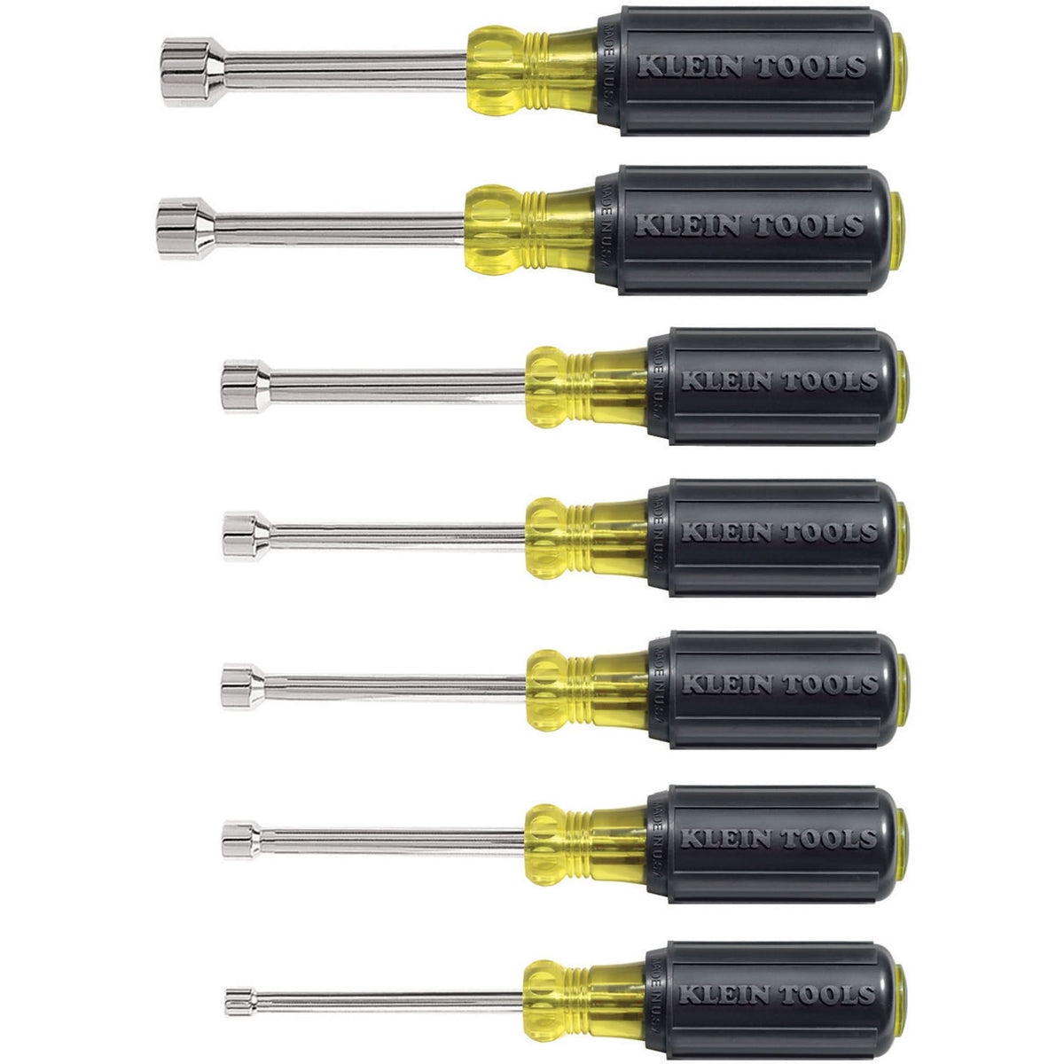 3" Shaft Cushion Grip Nut Driver Sets, 7 Pcs., Magnetic