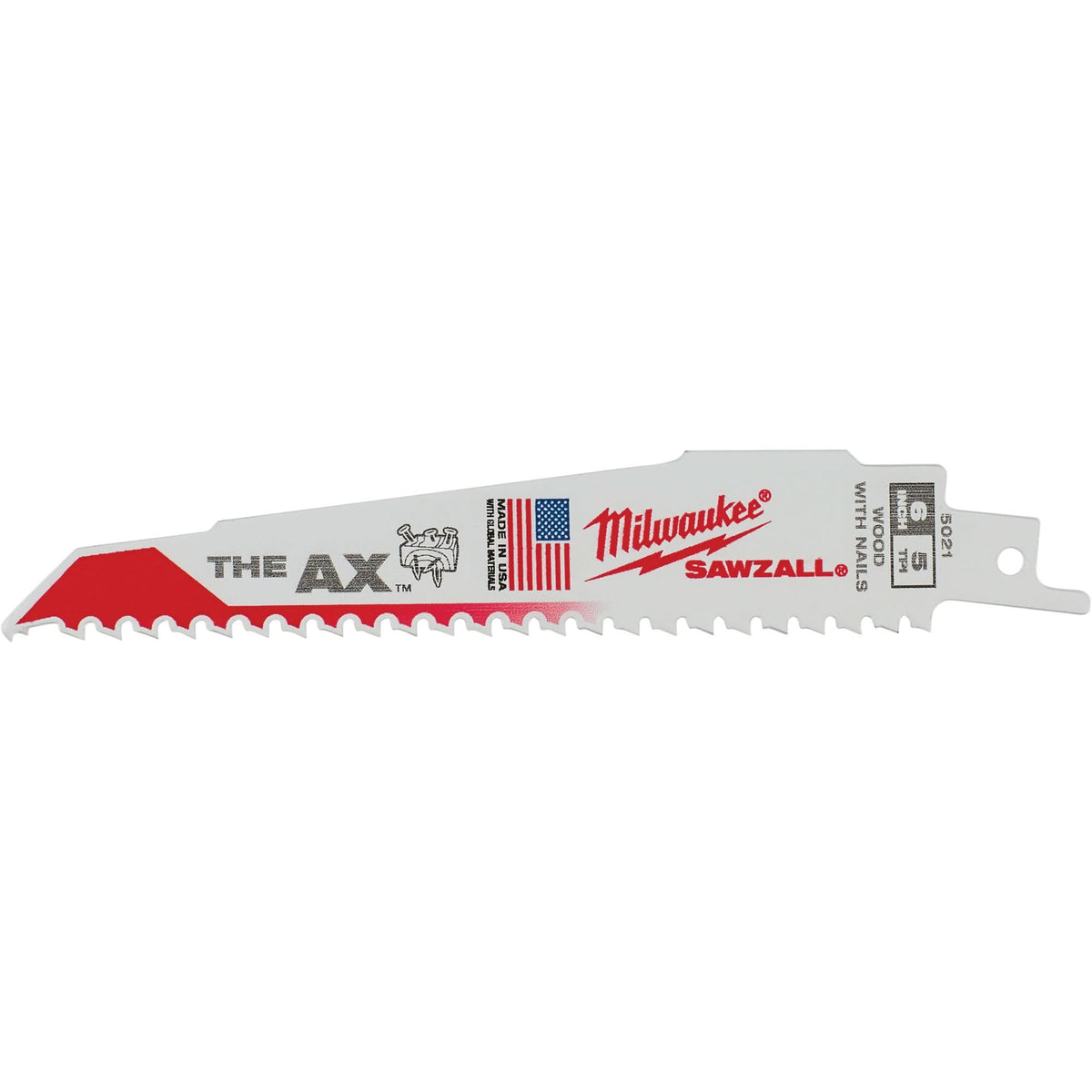 High Performance Super Sawzall® Blades, Bi-Metal, 5 TPI, 6" L x 1" W