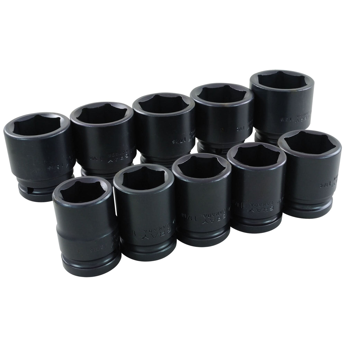 Socket Set, 10 Pcs, Impact, 3/4" Drive Size