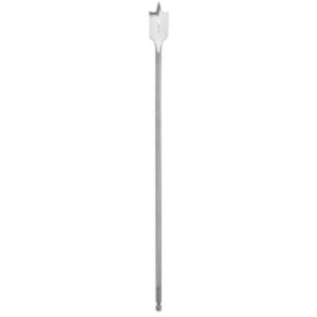 Flat Boring Bit, 5/8" Diameter, 1/4" Hex Shank, 16" Length
