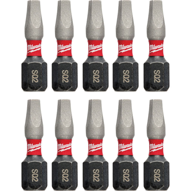 Shockwave™ Impact Insert Bits, Square, #2, 1/4" Drive