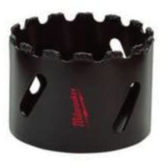 Grit Edge Hole Saw, 2-1/4", 1-9/16" Depth of Cut, Carbide
