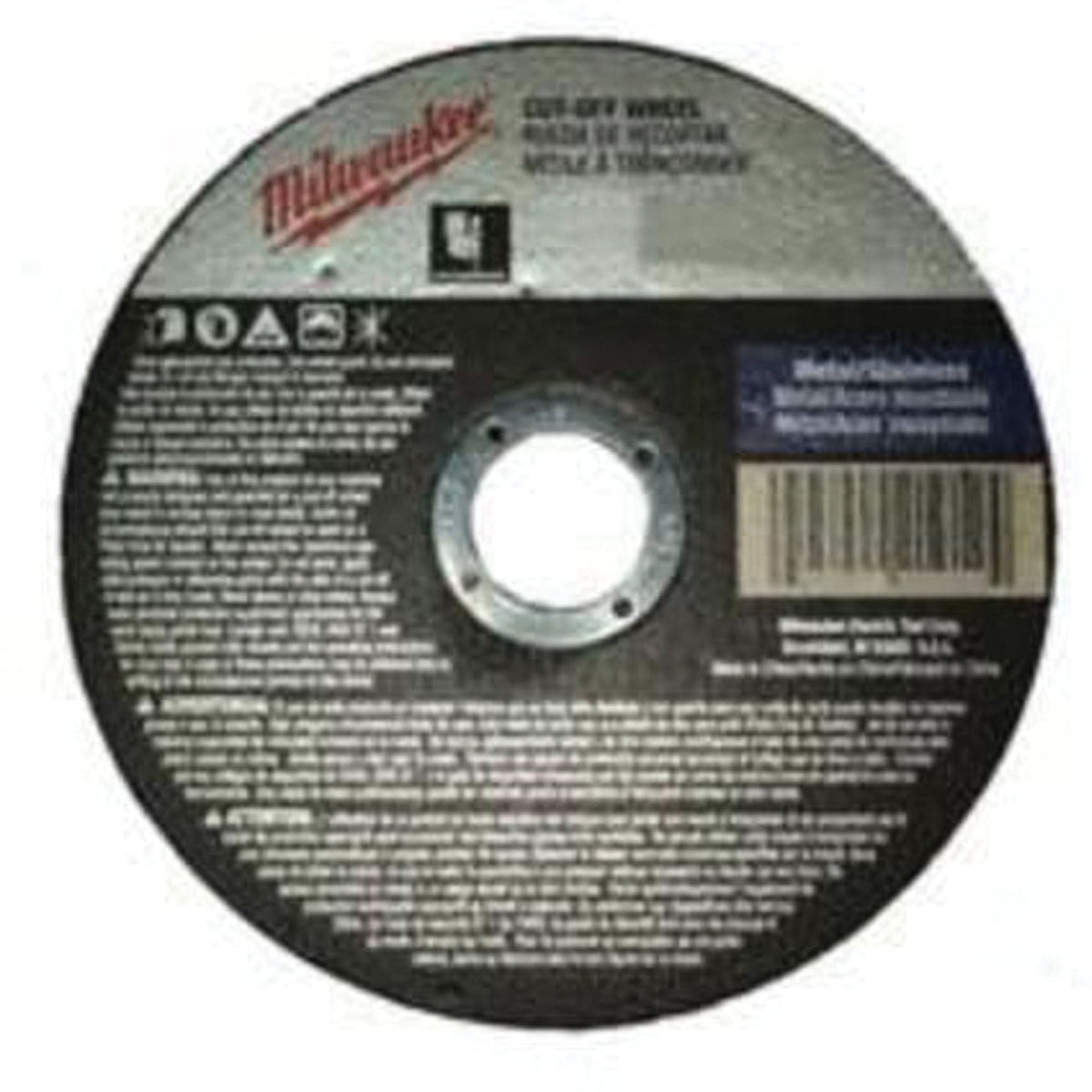 Reinforced Cut-Off Wheels, 5" x 0.045", 7/8" Arbor, Type 1, Aluminum Oxide, 13580 RPM