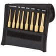 Brass Drive Pin Punch Set, 8 Pieces