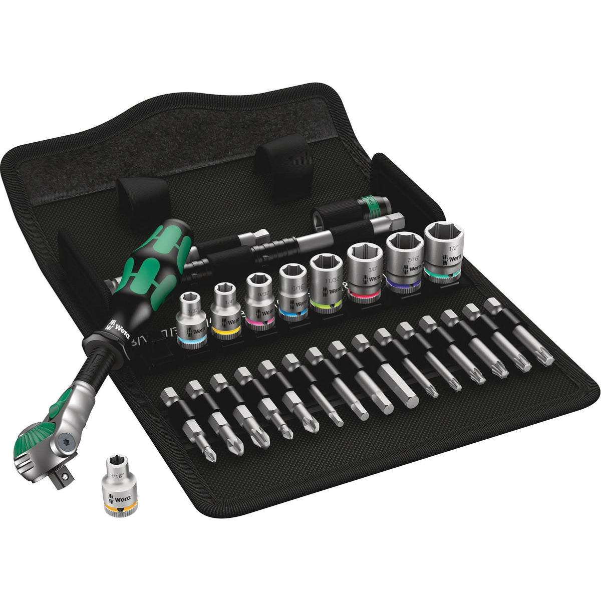 Zyklop Imperial Speed Ratchet Set, 28 Pcs, 1/4" Drive Size
