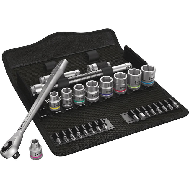 Zyklop Metric Metal Ratchet Set, 29 Pcs, 3/8" Drive Size