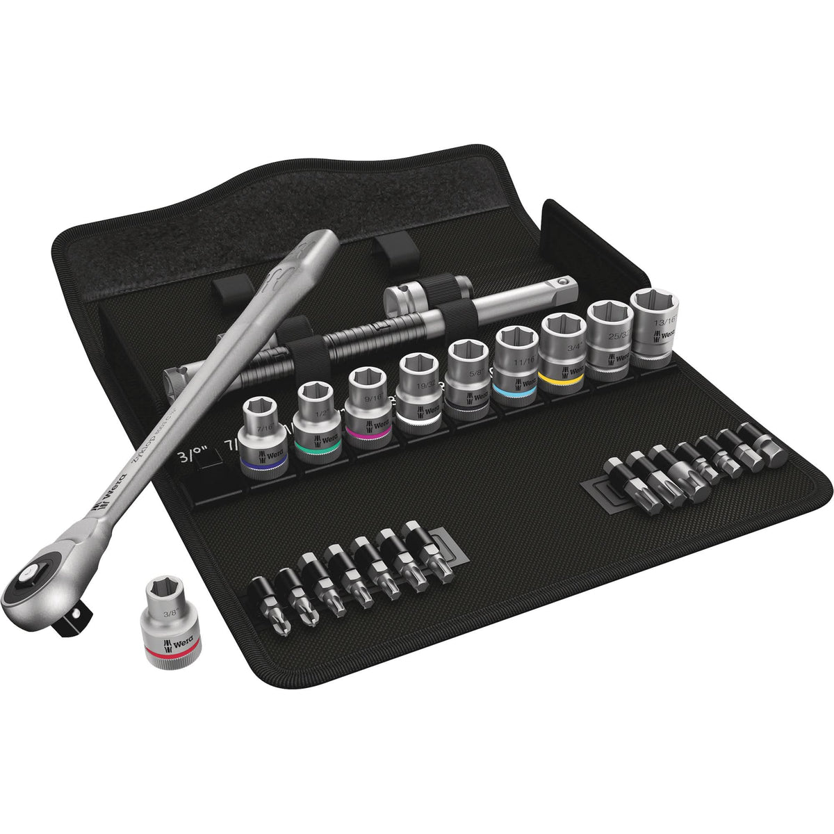 Zyklop Imperial Metal Ratchet Set, 28 Pcs, 1/2" Drive Size