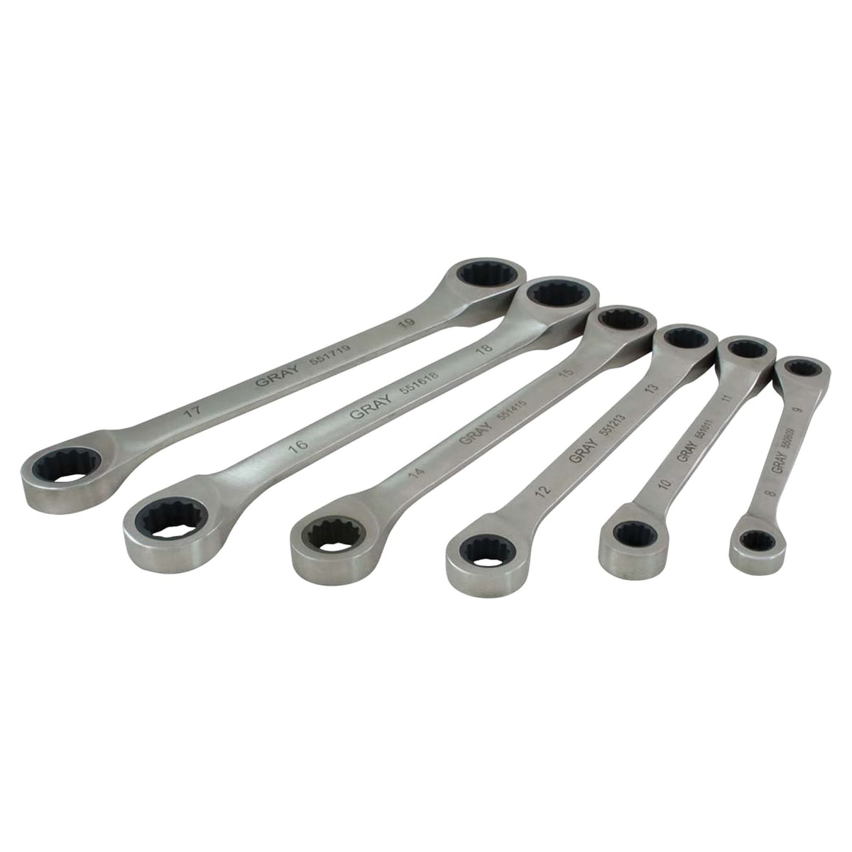 Wrench Set, Ratcheting Box, 6 Pieces, Metric