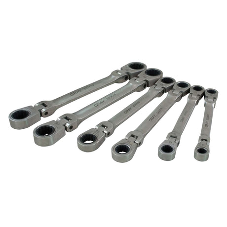 Wrench Set, Flex Head, 6 Pieces, Metric