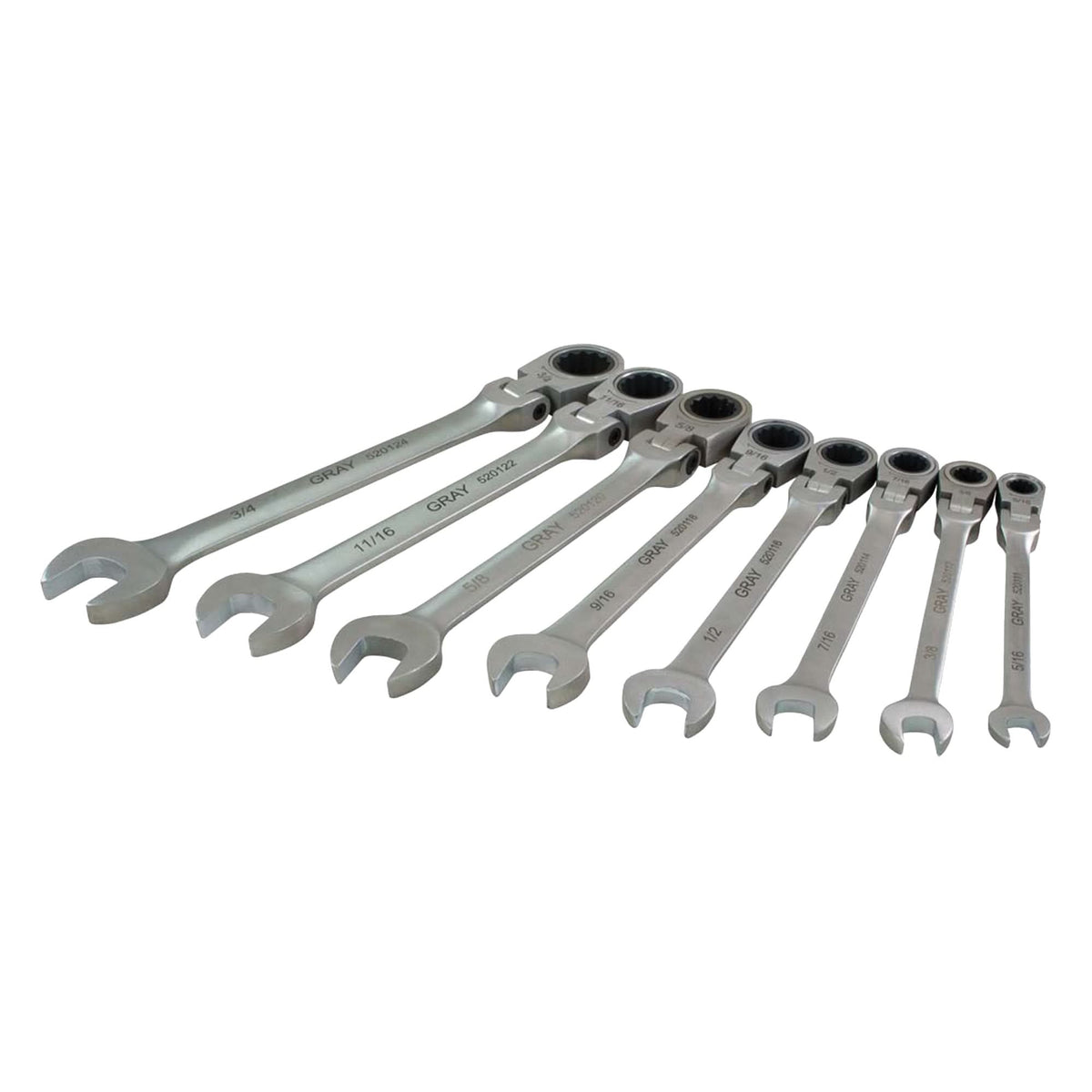 Wrench Set, Combination, 8 Pieces, Imperial