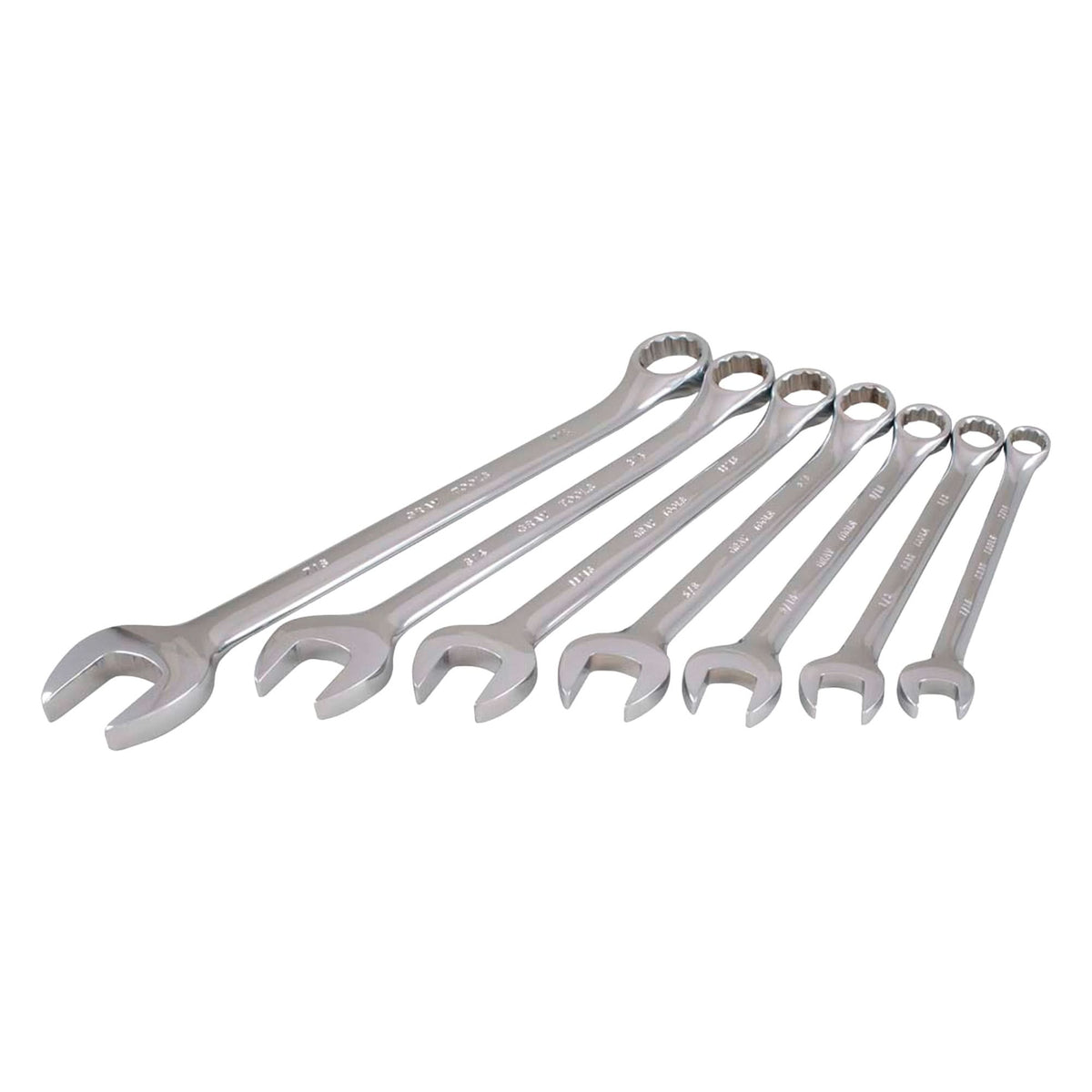 Wrench Set, Combination, 7 Pieces, Imperial