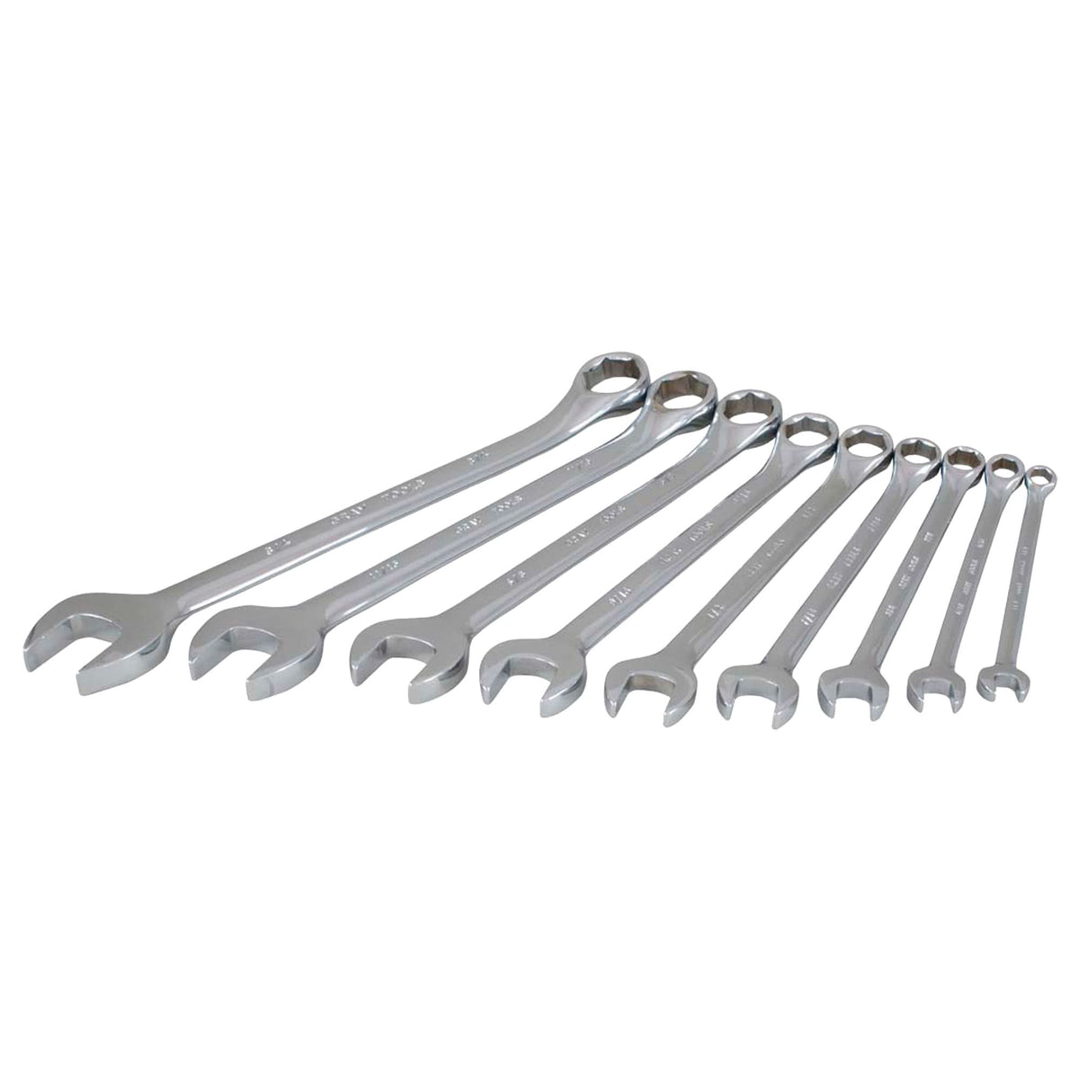 Wrench Set, Combination, 9 Pieces, Imperial