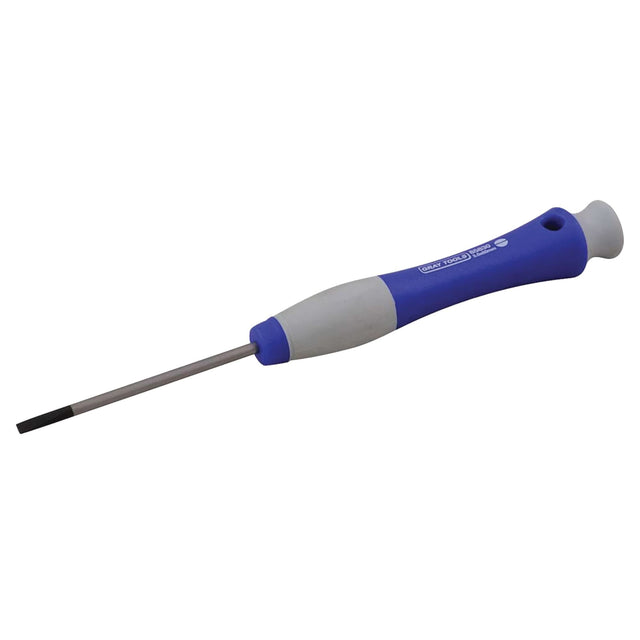 Slotted Precision Screwdriver, 3/32" Tip, Round, 6-1/2" L, Plastic Handle