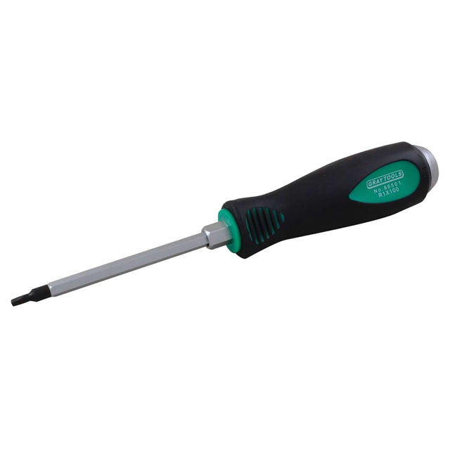 Square Screwdriver, #3 Tip, Round, 8-1/4" L, Cushion Grip Handle