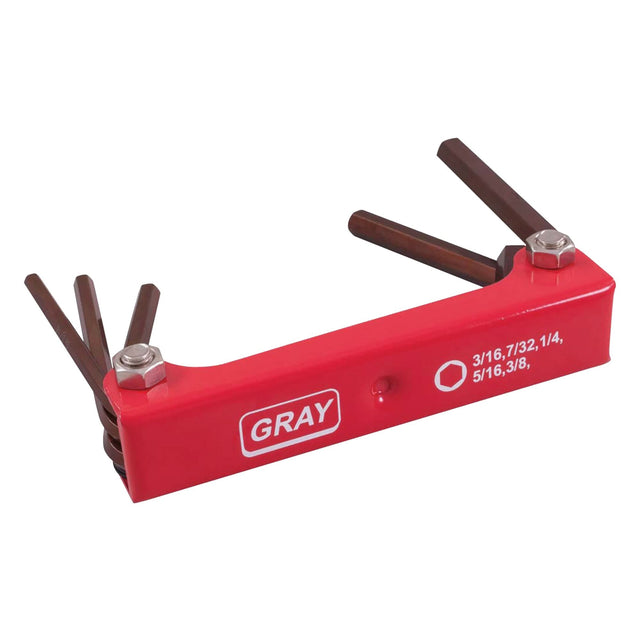 Folding Hex Key Set, 5 Pcs., Imperial