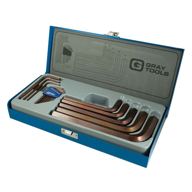 Hex Key Set, 15 Pcs., Metric