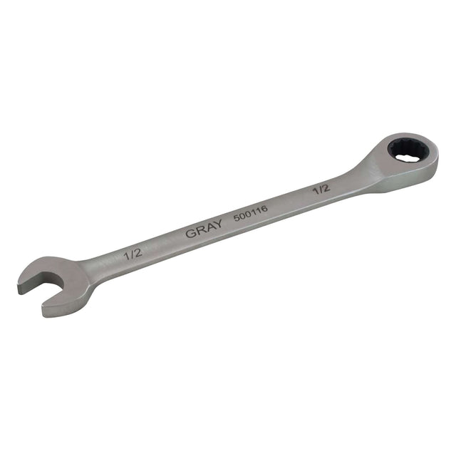 Combination Fixed Head Ratcheting Wrench, 12 Point, 3/4", Stainless Steel Finish