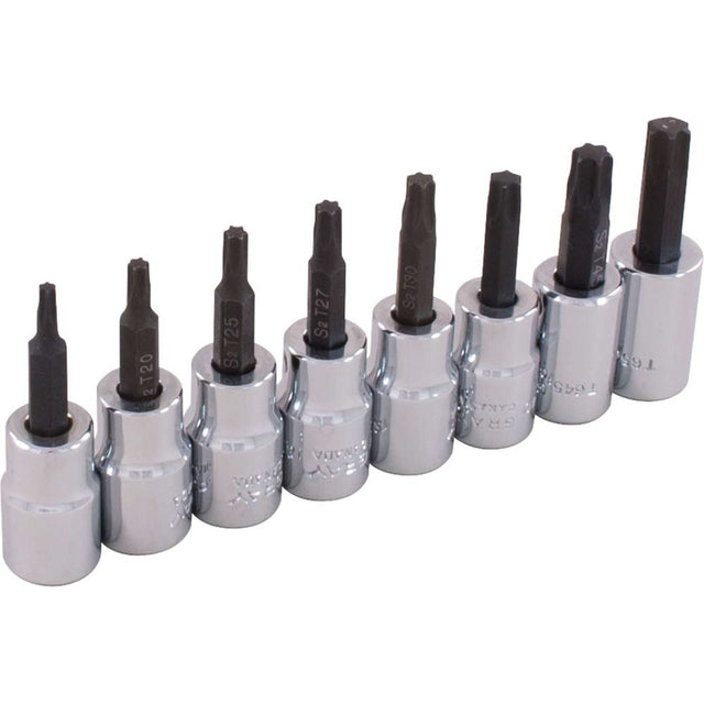 Socket Set, Torx®, 3/8" Drive, 8 Pcs