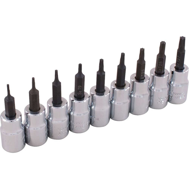 Socket Set, Torx®, 3/8" Drive, 9 Pcs