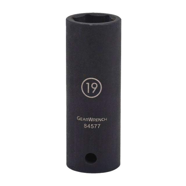 Socket, Impact, 17 mm, 1/2" Drive, 6 Points, Deep