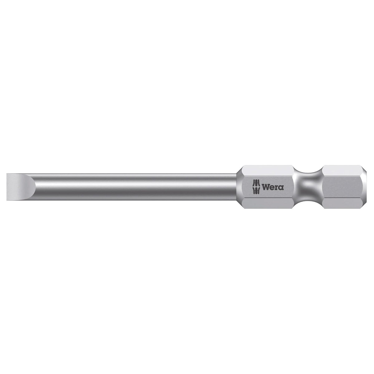 Power Screwdriver Bit, Slot, 3 mm Tip, 1/4" Drive Size, 2-3/4" Length