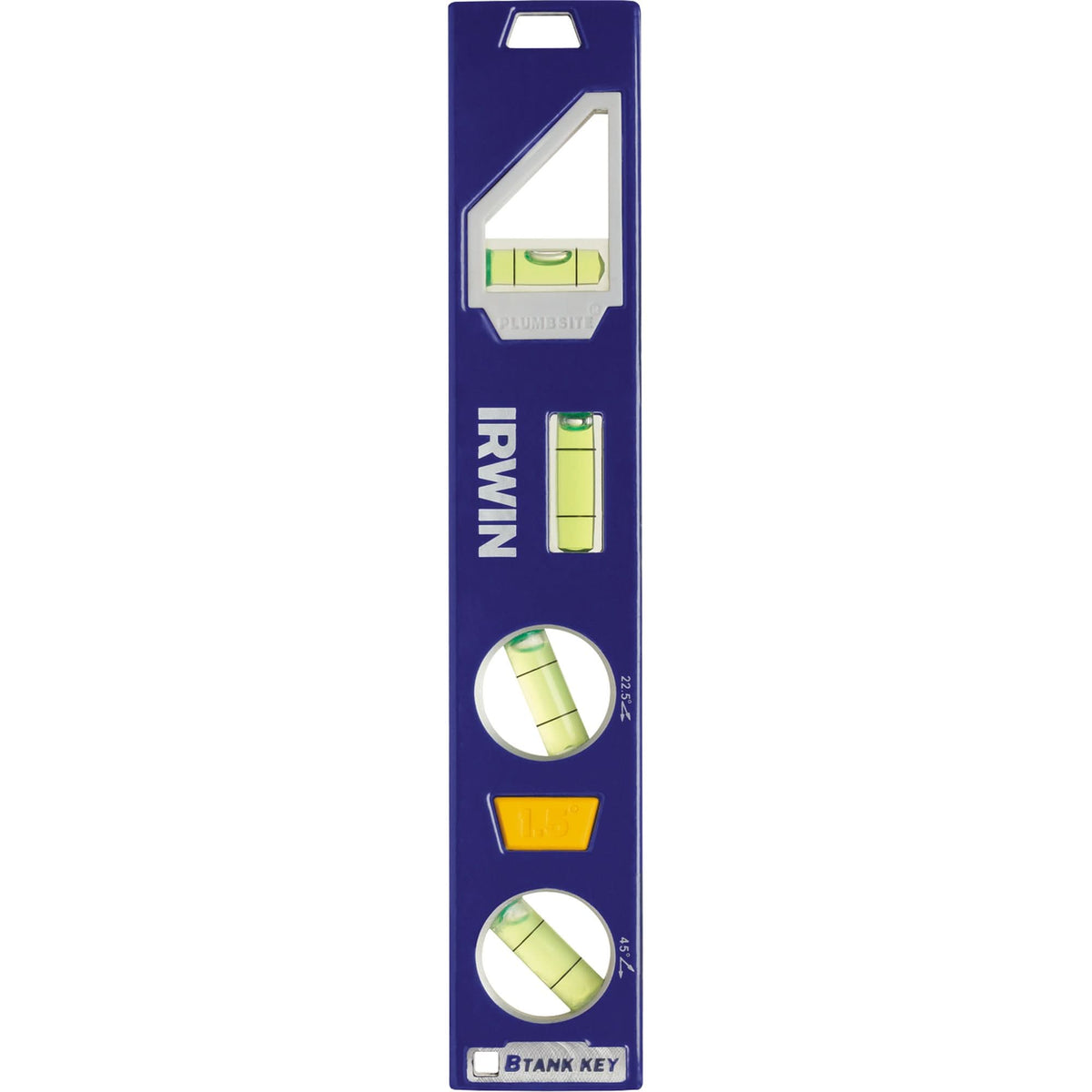 250 Series Heavy-Duty Torpedo Level, 9" L, Aluminum, 4 Vials, Magnetic