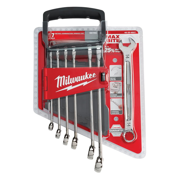 Combination Wrench Set, Combination, 7 Pieces, Metric
