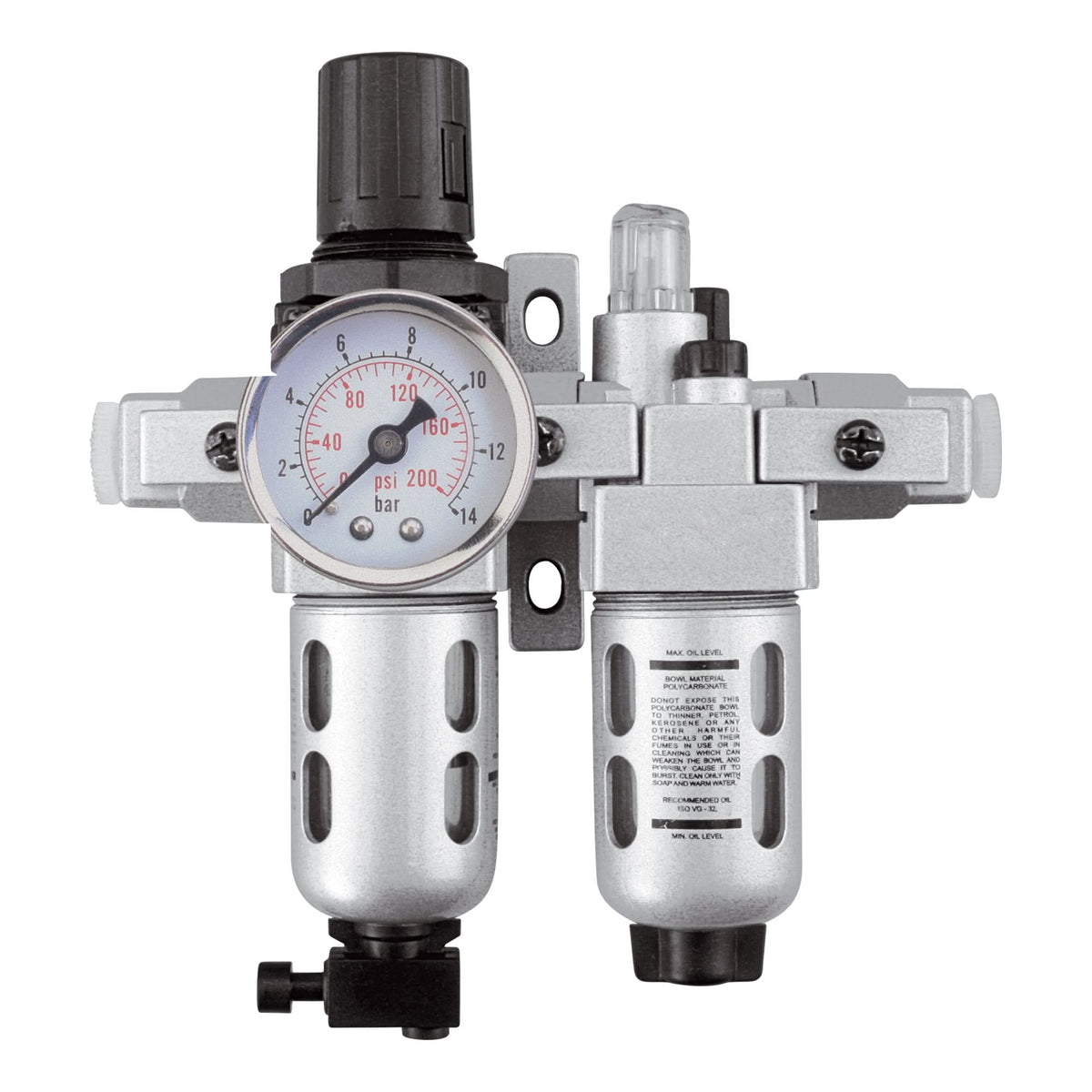 Modular Filter/Regulator & Lubricator (Gauge Included), 1/2" NPT