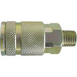 Quick Couplers - 3/8" Industrial, One Way Shut-Off - Manual Couplers, Zinc Plated Steel