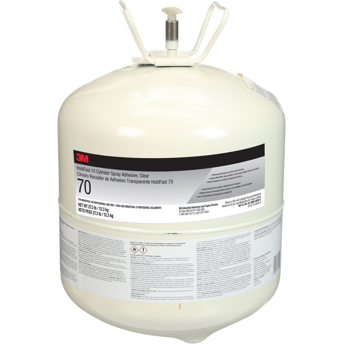 Scotch-Weld™ HoldFast 70 Spray Adhesive, Clear, Canister
