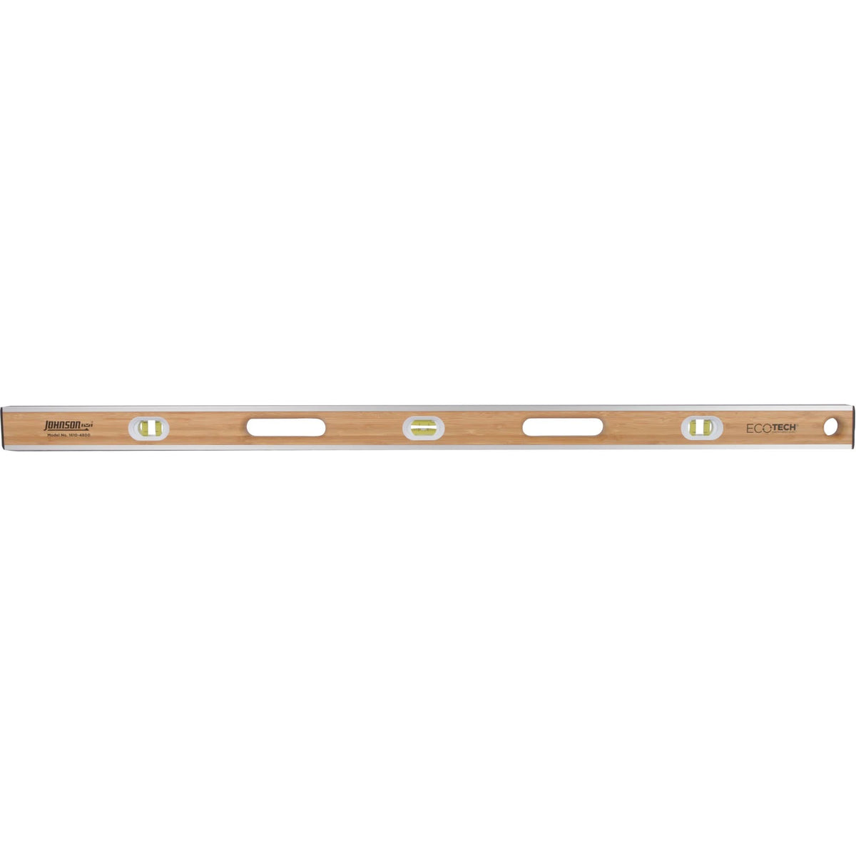 Eco-Tech®  Bamboo Level, I-Beam, 48" L, Wood, 3, Non-Magnetic