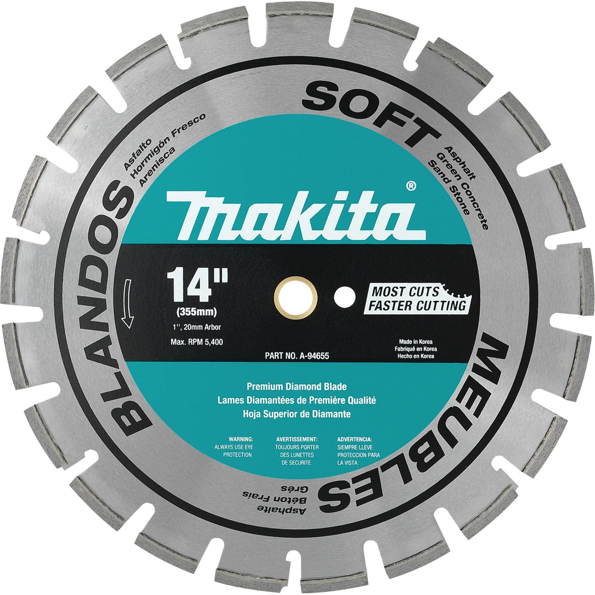 Soft Material Segmented Diamond Blade