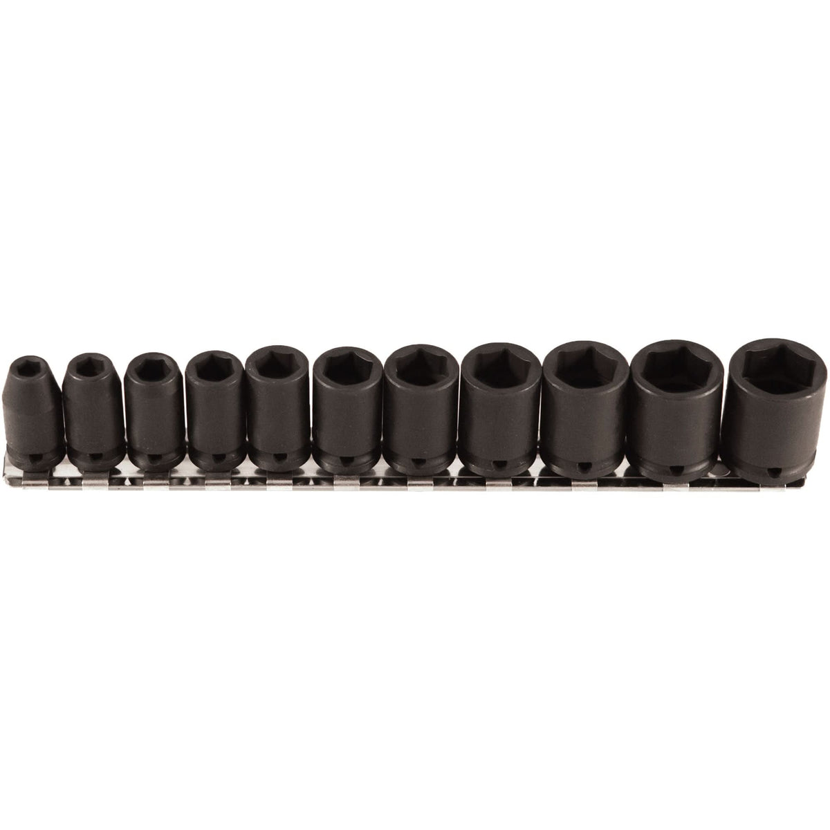 Socket Set, 11 Pcs, Impact, 1/4" Drive Size, Deep