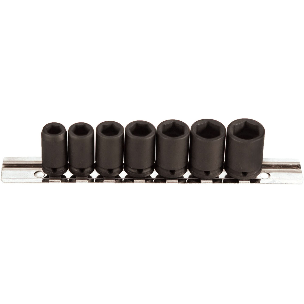 Socket Set, 7 Pcs, Impact, 1/4" Drive Size