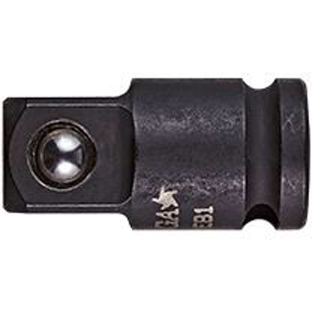 Socket Adapter, Impact, 1/4" Drive, 3/8" Socket, 1" L, Pin