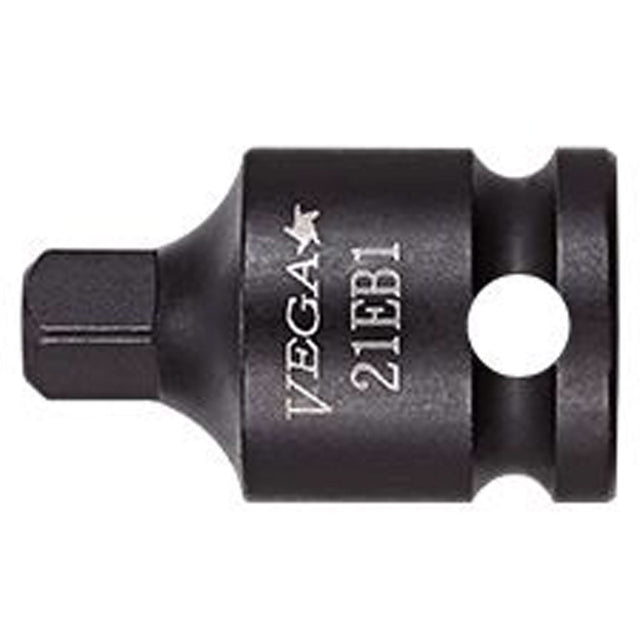 Socket Adapter, Impact, 3/8" Drive, 1/4" Socket, 2" L, Pin
