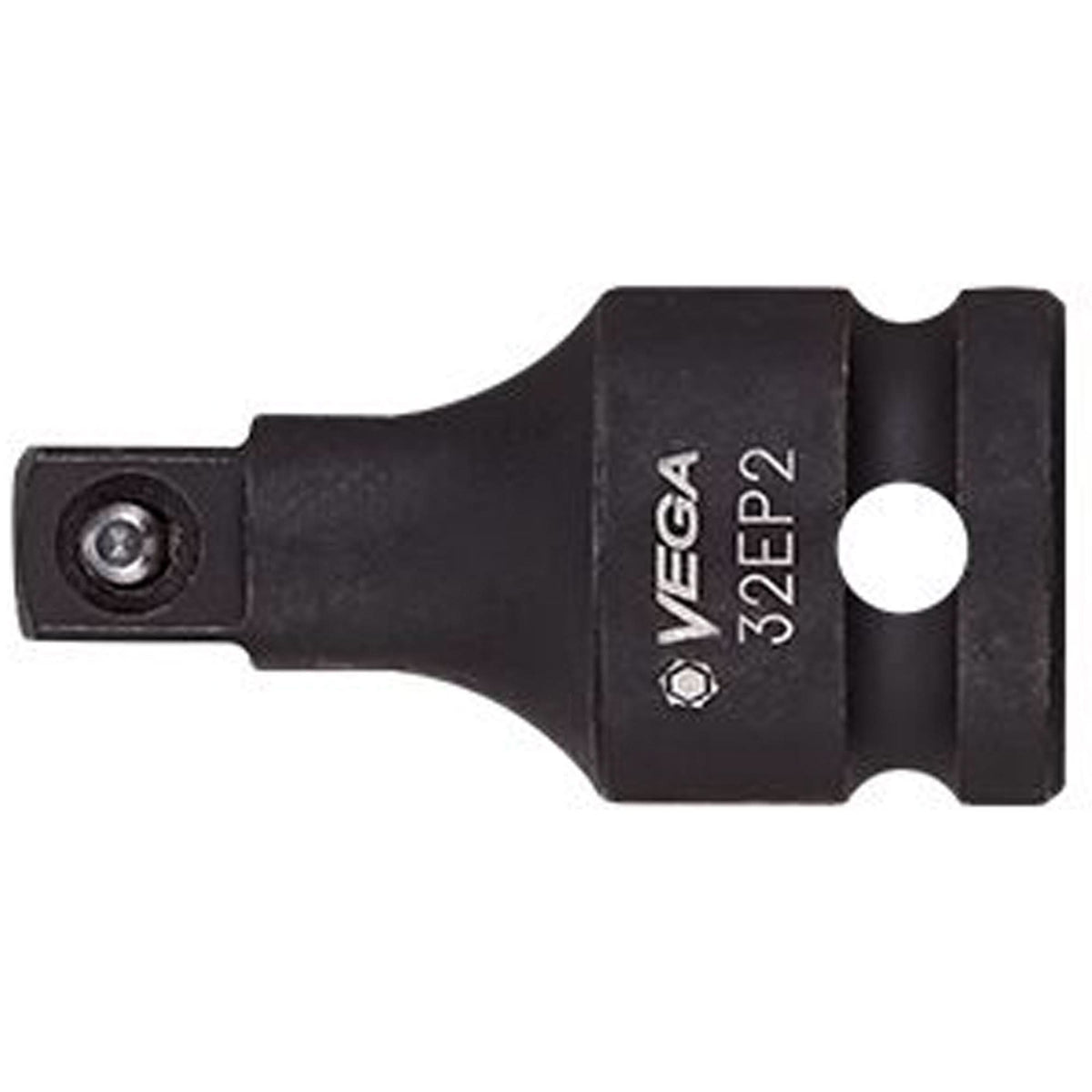 Socket Adapter, Impact, 1/2" Drive, 3/8" Socket, 2" L, Pin