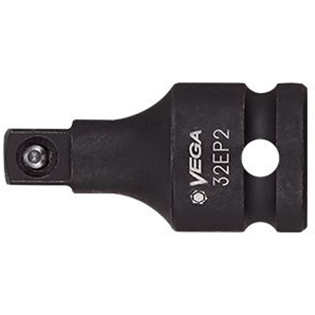 Socket Adapter, Impact, 1/2" Drive, 3/8" Socket, 2" L, Pin
