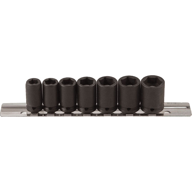 Magnetic Socket Set, 7 Pcs, Impact, 1/4" Drive Size