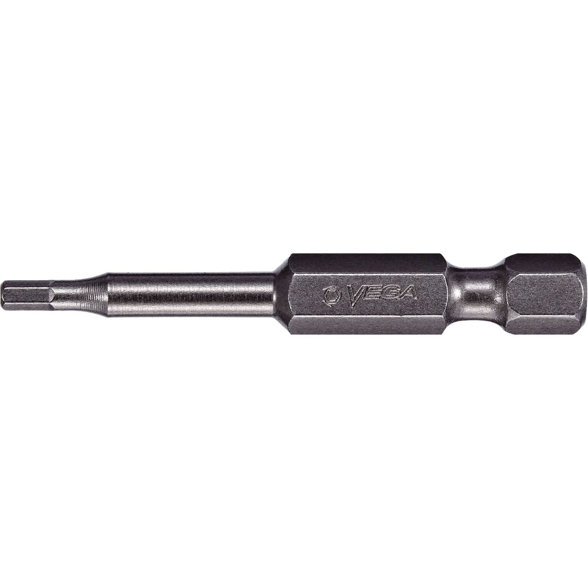 Power Bit, Hex, 3/32" Tip, 1/4" Drive Size, 6" Length