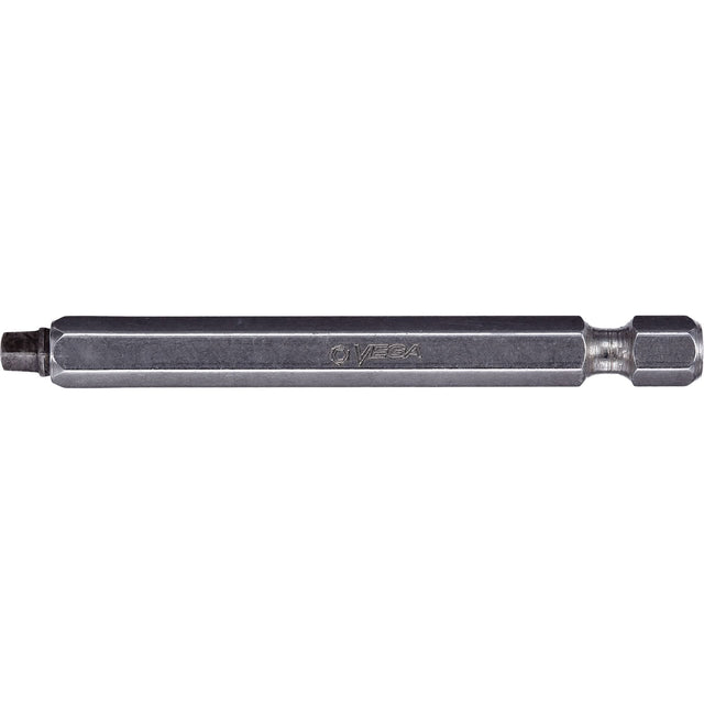 Undersized Two-Piece Construction Power Bit, Square, #2 Tip, 1/4" Drive Size, 4" Length